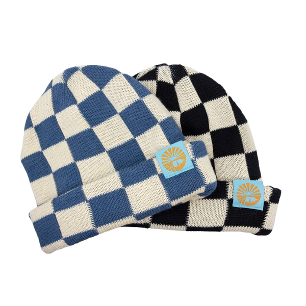 Checkered Hemp Winter Beanies